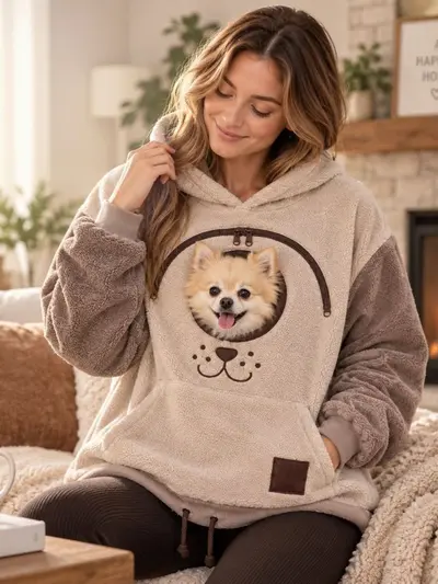 BK8832 Hoodie aus gefüttertem Flanell, Unisex, locker geschnitten, mit Kordelzug