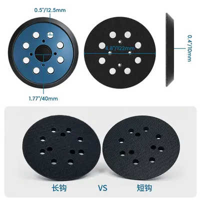 5 Inch 8+3 Hole Sanding Pad for Makita Dust Extractor Sander - 7