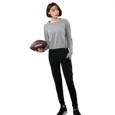 Women's Yoga Set, 3-Piece, Long Sleeve Sweatshirt and High-Waist Pants - 6