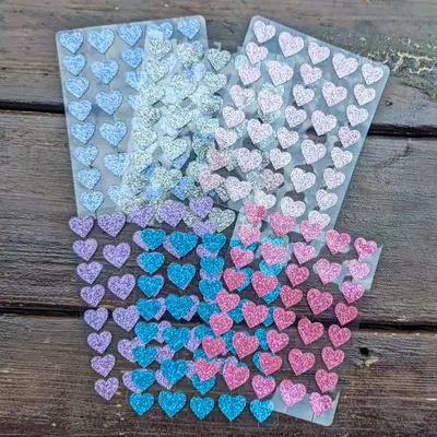 彩色闪片爱心痘痘贴水胶体遮瑕祛痘贴亲肤防水可上妆隐形遮痘贴