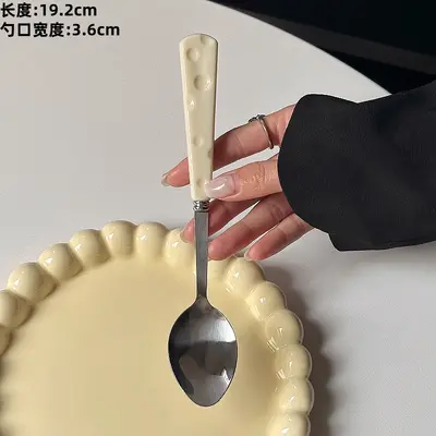 Besteck-Set dünn Käseschaufel Gabel süß hochwertiges Edelstahl Messer Gabel Löffel für zu Hause elegantes Besteck - 7
