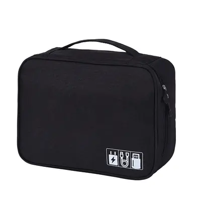 Portable storage organizer bag, large capacity for digital accessories and cables - 9