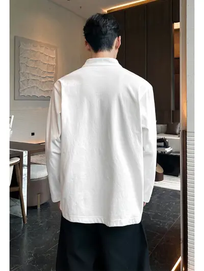 Herren-Langarmshirt mit Halbreißverschluss, Sport und Fitness
