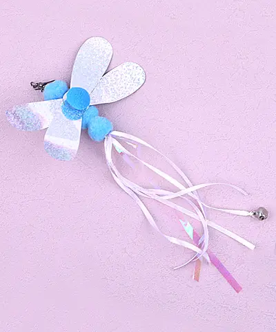 Cat Wand Replacement Heads, Butterfly and Mouse with Feathers - 6