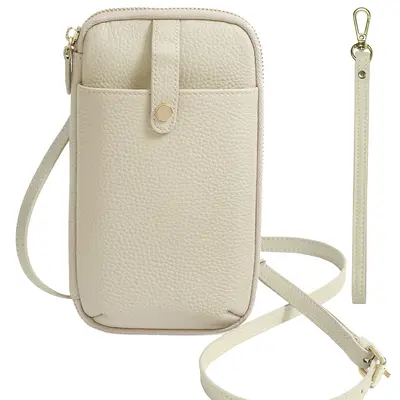 Crossbody-Handytasche aus echtem Leder, koreanischer Stil, Schultergurt - 12