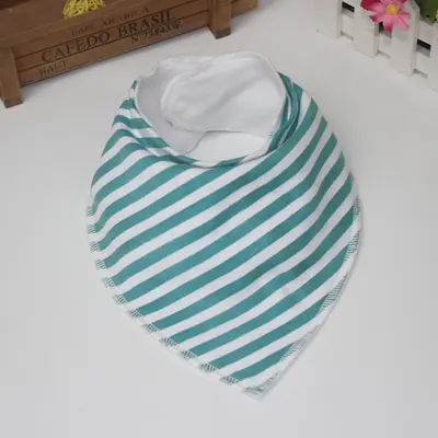 Baby drool towel, double-layer triangle with snap buttons - 13