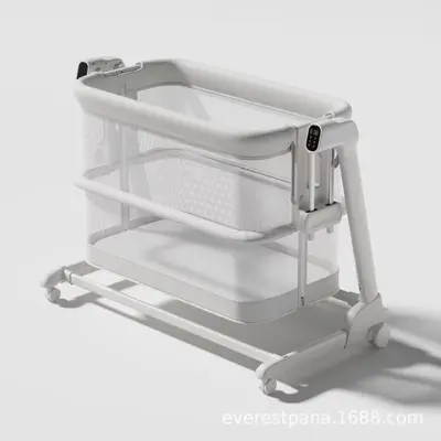 Electric Portable Baby Bed with Cradle Function and Splicing for Newborns