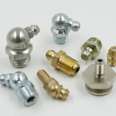 Schmiernippel, SAE-Kohlenstoffstahl, M6x1 M8x1 M10x1, gerade und gewinkelt
