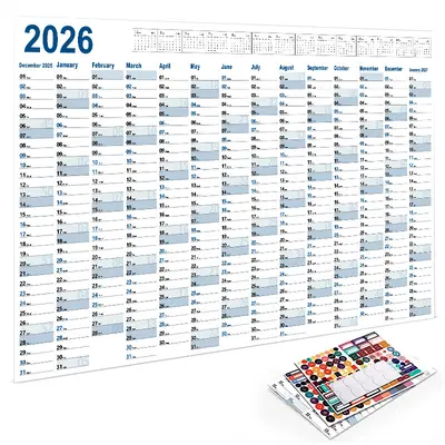 2026 Full-Year English Wall Calendar Minimalist Planner - 8