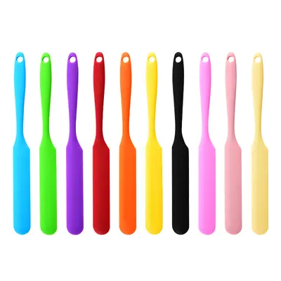 Üreticinin hazır stok toptan silikon tek parça uzun spatula kek tereyağı karıştırma spatulası pişirme aleti silikon spatula