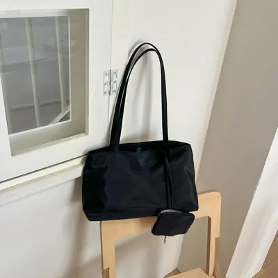 Elegante kleine Damen-Schultertasche im koreanischen Stil, einfarbig - 11