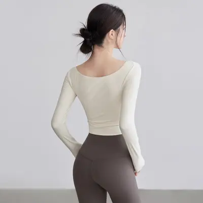 2026新款瑜伽服女春秋季上衣跑步运动长袖专业普拉提训练健身服女