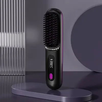 Tragbarer kabelloses LCD-Ionen-Haarglätter mit Aufladung für grenzüberschreitenden Amazon-Verkauf, schonend zu den Haaren, kombinierter Glätter und Lockenstab - 8