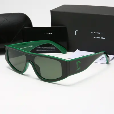 Xiaoxiang Jia CH6057 Sunglasses, Black, White Panda Design, Narrow Frame - 10