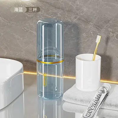 Portable Electric Toothbrush Storage Box and Mouth Rinse Cup Travel Set - 10