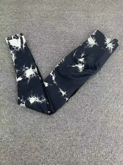 Tie-Dye Yoga Pants, High-Waist Peach Butt Effect - 12