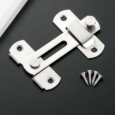 Stainless Steel 90-Degree Mini Door Latch, Anti-Theft, for Barn and Pet Cage Doors