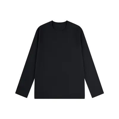 230g Herbst Sincan Jersey Baumwolle schwer Rundhals einfarbig Langarm Herren T-Shirt lockerer Schnitt Hemd Einzelstück Dropshipping - 8