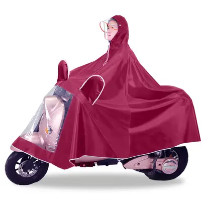 Electric vehicle raincoat, motorcycle rain cape, thickened bicycle battery car windshield, adult waterproof single and double poncho - 8