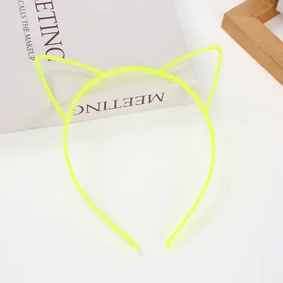 Fluorescent Cat Ear Headband, Glow-in-the-Dark Plastic for Kids - 10