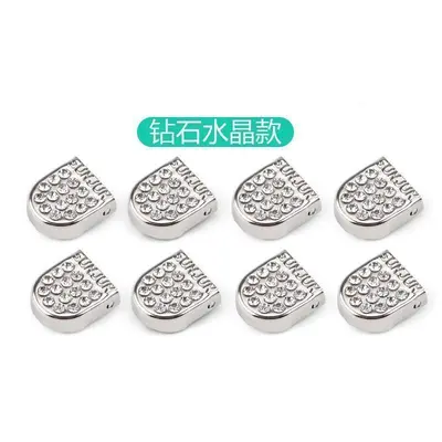 Bağsız Metal Ayakkabı Tokası, Yuvarlak Kapsül Basmalı Toka, Unisex