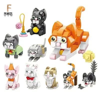 Cute Cat Assembly Building Block Set, Educational Toy for Children - 5