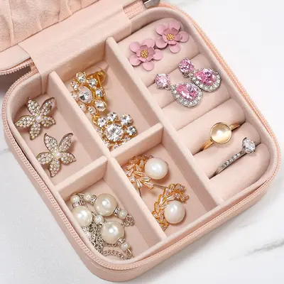 Schmuckschatulle tragbar Reiseschatulle Ringbox Ohrringe Schmuckaufbewahrung Haushalt Schmuckverpackungsschatulle Schmuckschatulle für grenzüberschreitenden Handel
