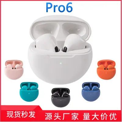 Sınır ötesi özel Pro6 Bluetooth kulaklık gerçek kablosuz kulak içi ultra uzun pil ömrü tws spor kablosuz Bluetooth kulaklık