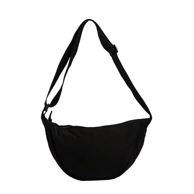 Japanese-Style Solid Color Lightweight Canvas Crossbody Bag - 8