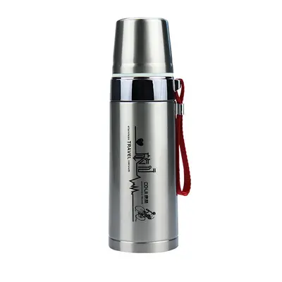 750 ml Paslanmaz Çelik Termos, Zırhlı Mermi Başlıklı, Taşınabilir Spor Şişesi - 5