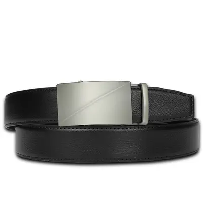 [Cross-border Special] Genuine Leather Belt with Automatic Buckle for Young and Middle-aged Men, Multipurpose Daily Use for Business - New Cowhide Leather