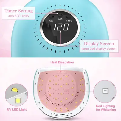 LED Tırnak Kurutucu UV Lambası Yüksek Güçlü