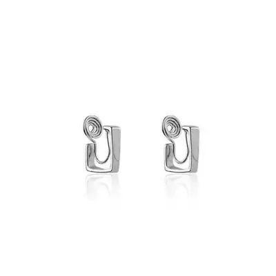 Metall-Ohrringe Ringform, französischer Ohrclip ohne Loch - 9
