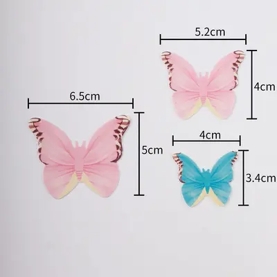 Self-Adhesive Rice Paper Butterfly Cake Plate Insert Card for Sushi and Dessert Decoration - 2