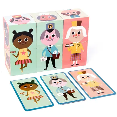 Wooden Versatile Figure Building Blocks, DIY Puzzle Blocks, Educational Wooden Toy