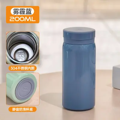 Mini yalıtımlı bardak 304 paslanmaz çelik vakumlu cep bardağı sade taze stil unisex su şişesi taşınabilir hediye kişiselleştirme - 10