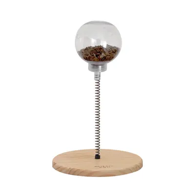 Solid Wood Rotating Cat Toy and Pet Treat Dispensing Ball, Roly-Poly - 7