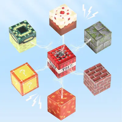 Chengke Minecraft Manyetik Blok Yapı Seti, Çocuk Eğitici Oyuncak - 4