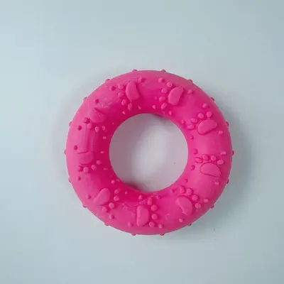 TPR Donut Chew Toy for Dogs, Teething and Dental Cleaning - 12