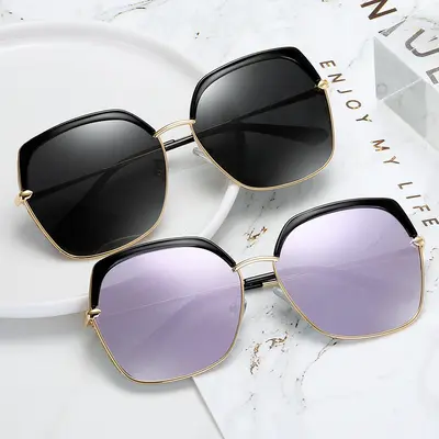 Large Frame Polarized Sunglasses for Women, UV400 Protection, Round Face Style - 3