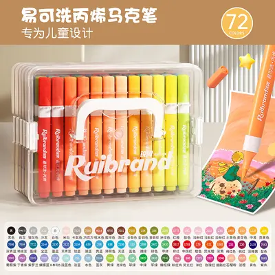 Acrylic pen set, washable, quick-drying - 12