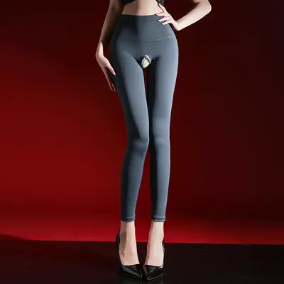 Damen-Sport-Yogahose mit hoher Taille - 8