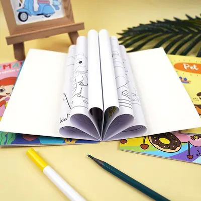 Kinder-Mal-Stickerbuch mit thematischen Aktivitäten
