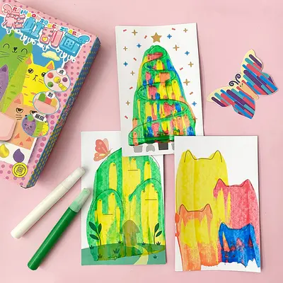 Rainbow Scratch Art Set, Creative Handmade Kids Drawing Toy - 4
