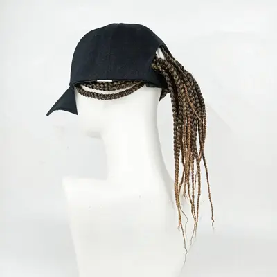 Baseball Cap Wig, One-Piece Synthetic Fiber Long Straight Hair Fashion Wig