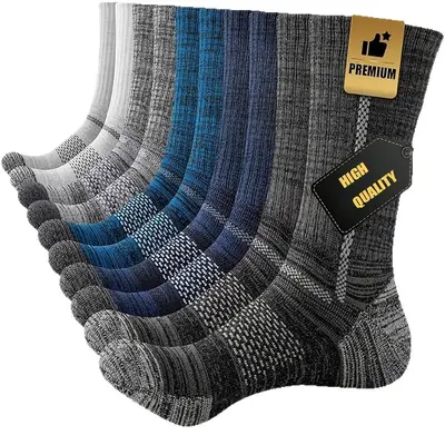 Men's Cotton Sports Socks with Terry Sole, Anti-Slip