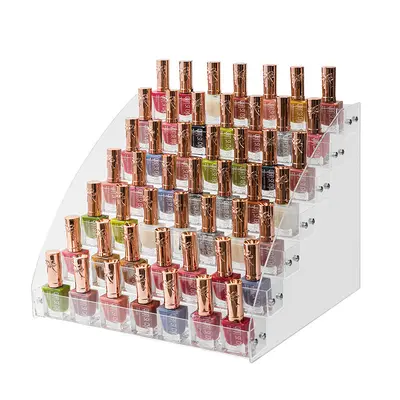 Acryl-Nagellack-Ausstellungsregal, mehrschichtiges transparentes Kunststoff-Nagellack-Kleber-Aufbewahrungsbox, Nagelstudio-Ausstellungsregal, Kosmetik-Regal - 6