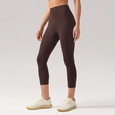 Damen-Yogahose, hohe Taille, Po-Lifting, 7/8, 21" - 8