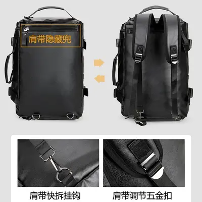 Business-Reiserucksack aus PU-Leder mit Schuhfach - 4