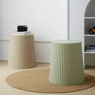 Scandinavian Round Small Coffee Table, Modern Minimalist Living Room Table - 2